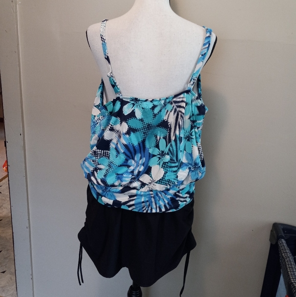 Paradise Bay Tankini And Skirt Swim Set Womens Sz 18 - Picture 5 of 10